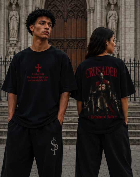 Defender of Faith Tee in Midnight Black