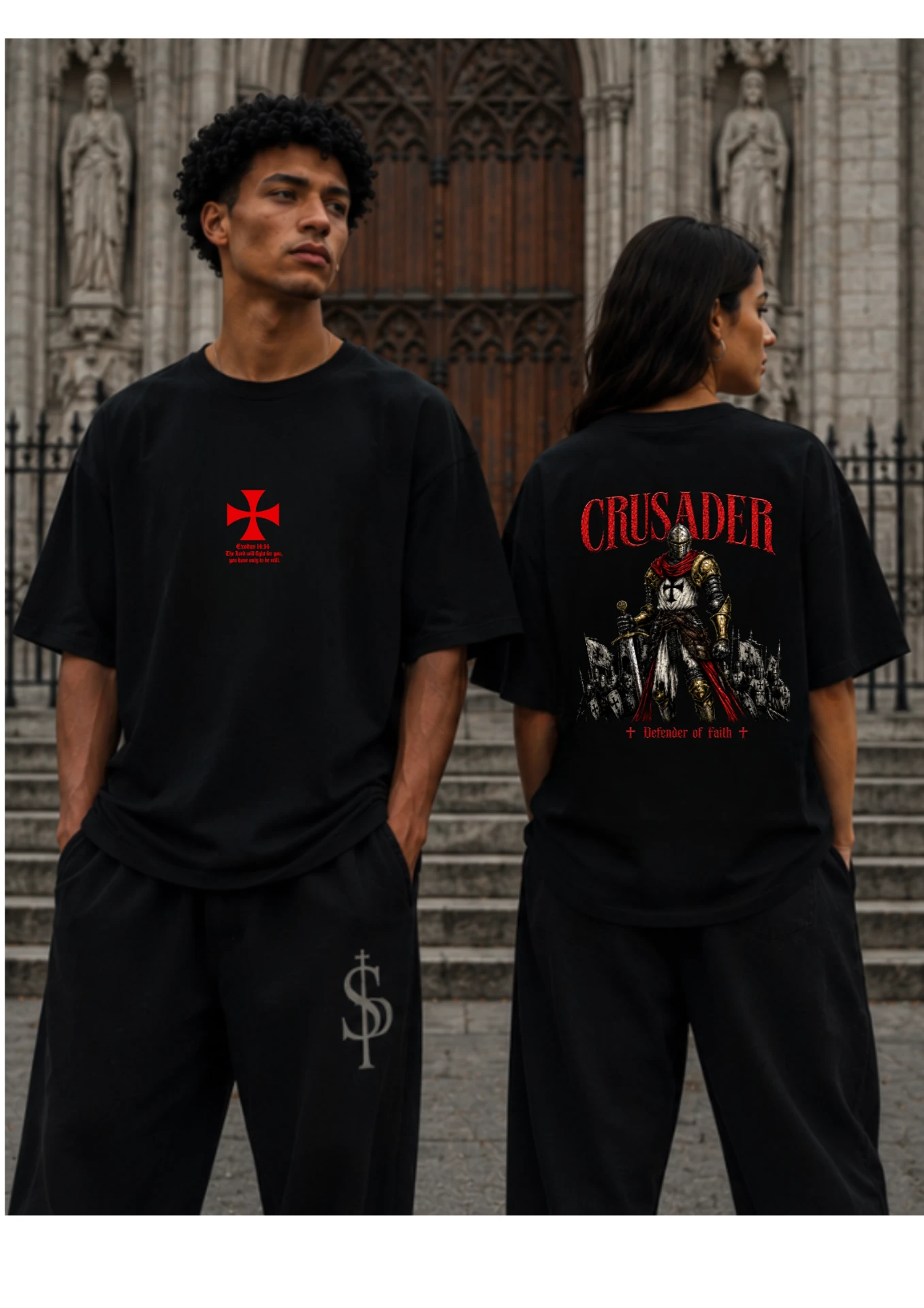 Defender of Faith Tee in Midnight Black